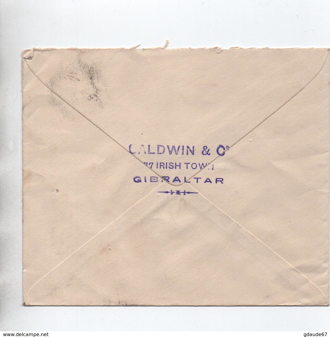 1928 - ENVELOPPE De GIBRALTAR Avec PAIRE N°78A Pour LONS LE SAUNIER (JURA) - Gibraltar