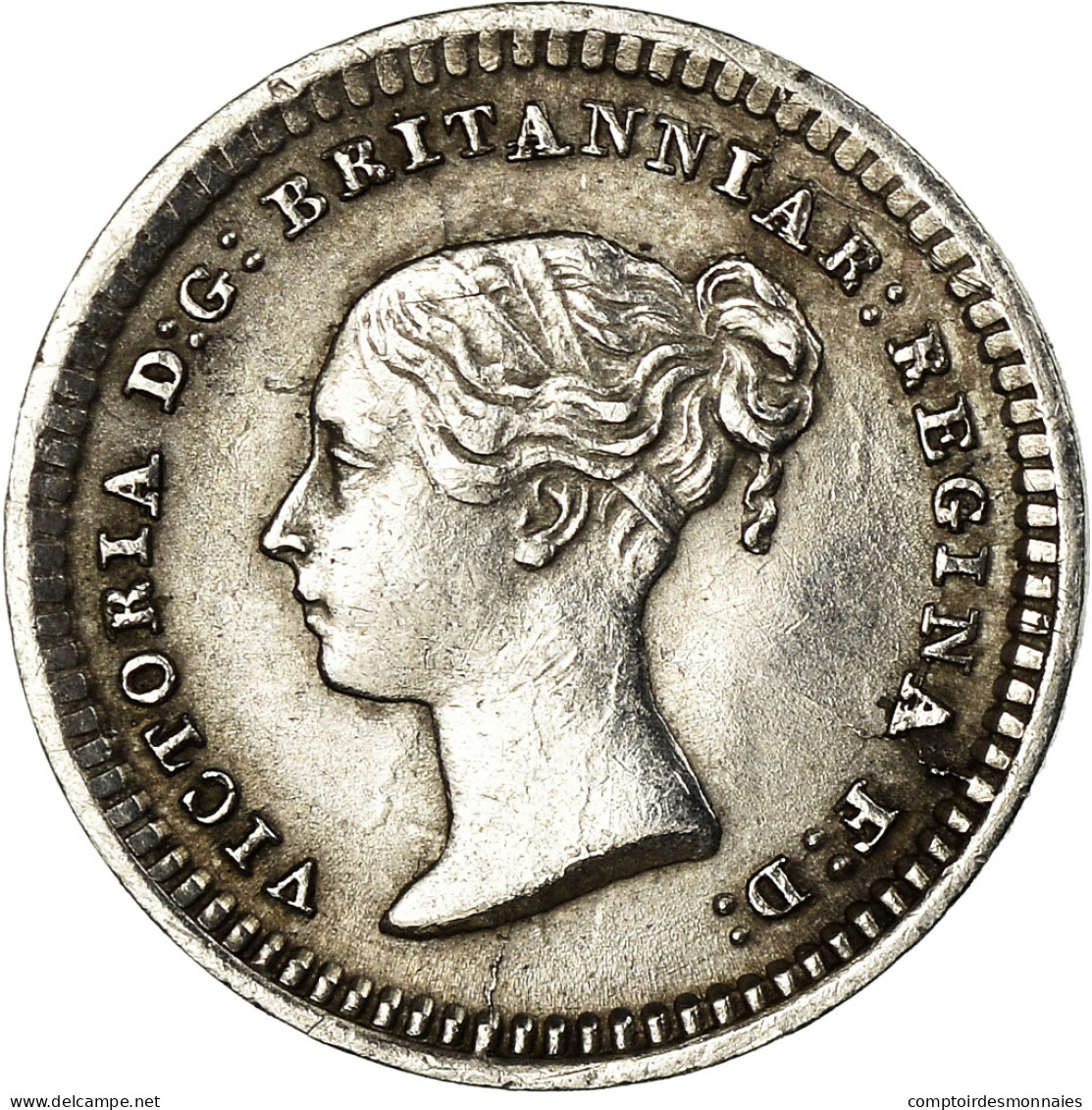 Monnaie, Grande-Bretagne, Victoria, 1-1/2 Pence, 1862, Londres, TB+, Argent - E. 1 1/2 - 2 Pence