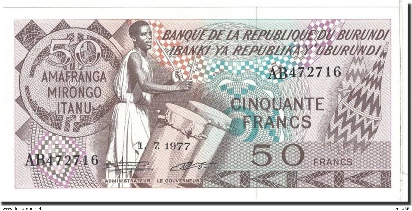 BILLET BURUNDI 50 FANCS - 1979 - Burundi