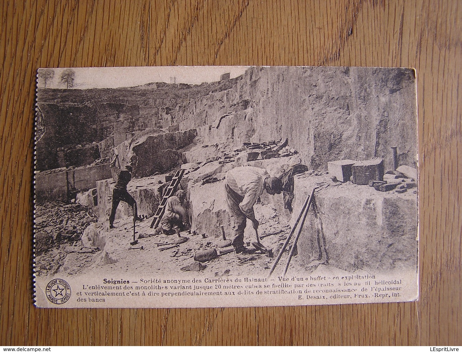 SOIGNIES Vue D'un Buffet En Exploitation Carrières Pierres Animée Carrière Pierre  Carte Postale Postkaart - Soignies