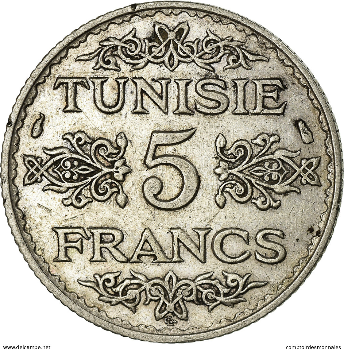 Monnaie, Tunisie, Ahmad Pasha Bey, 5 Francs, 1936, Paris, SUP, Argent, KM:261 - Tunisie