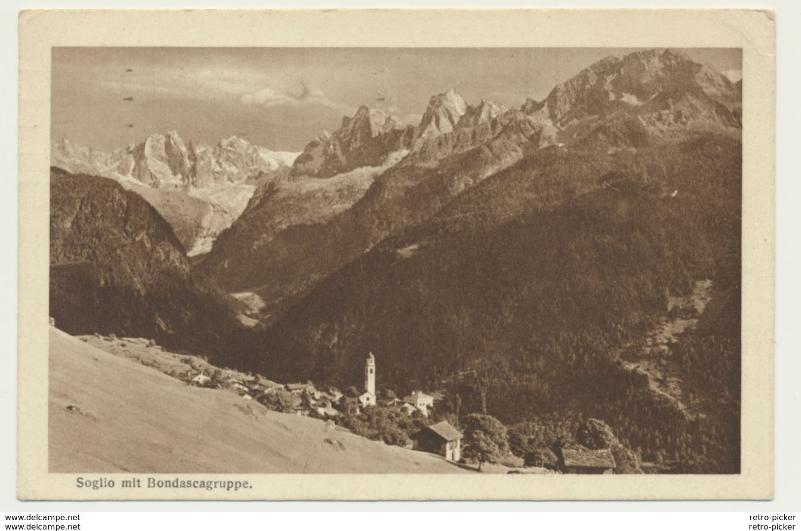 AK  Soglio Mit Bondascagruppe 1925 - Soglio