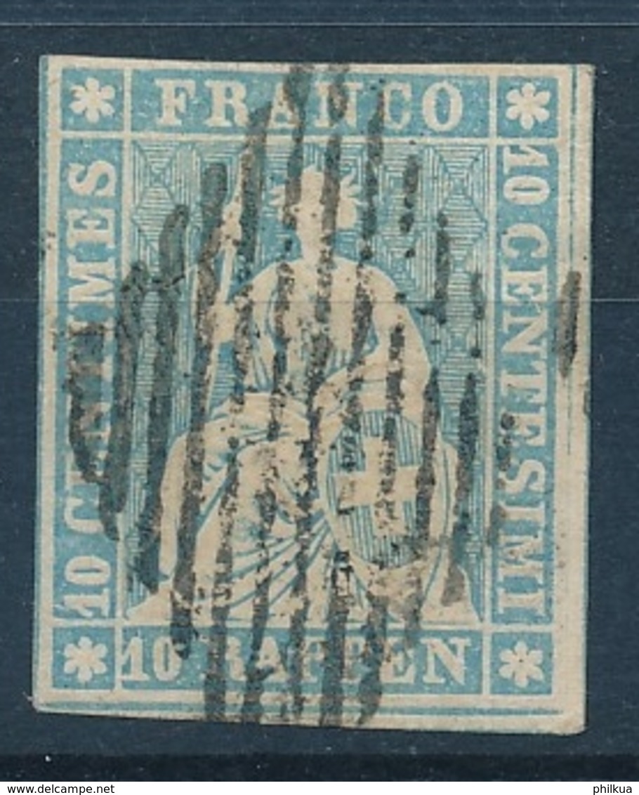 23Ca 10 Rappen Strubel Hellblau Mit Sauberer Raute - Used Stamps