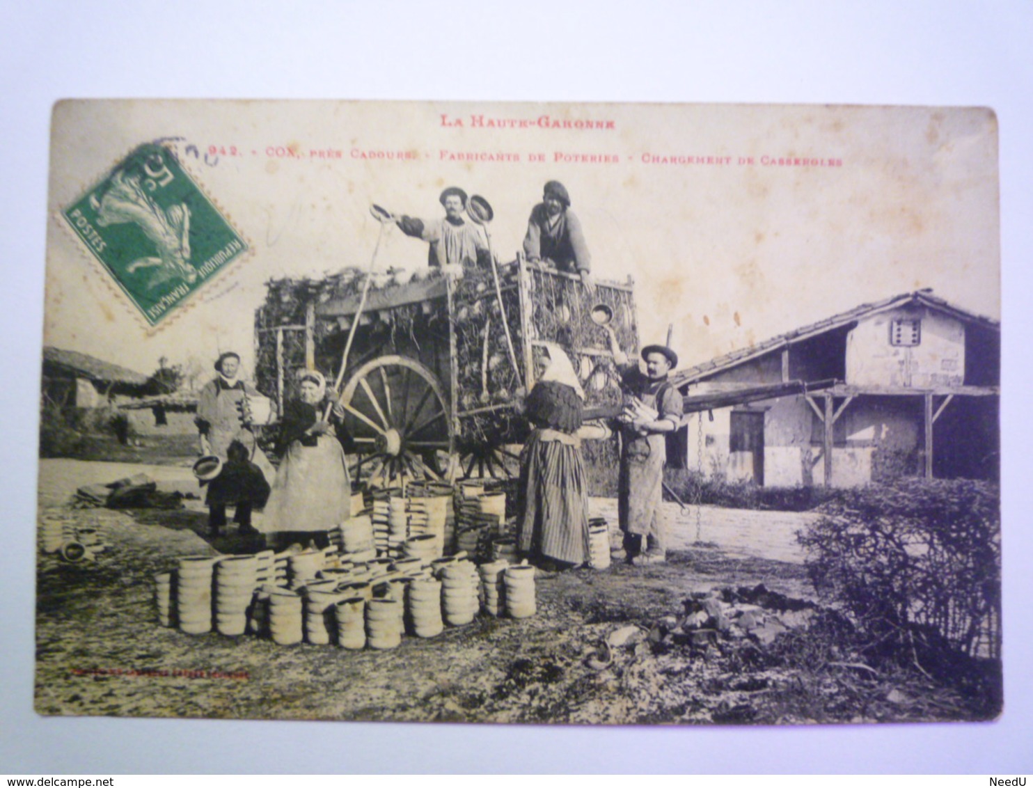 GP 2020 - 2386  COX  (Haute-Garonne)  :  FABRICANTS De POTERIES  -  Chargement De CASSEROLLES  1907   XXX - Other & Unclassified