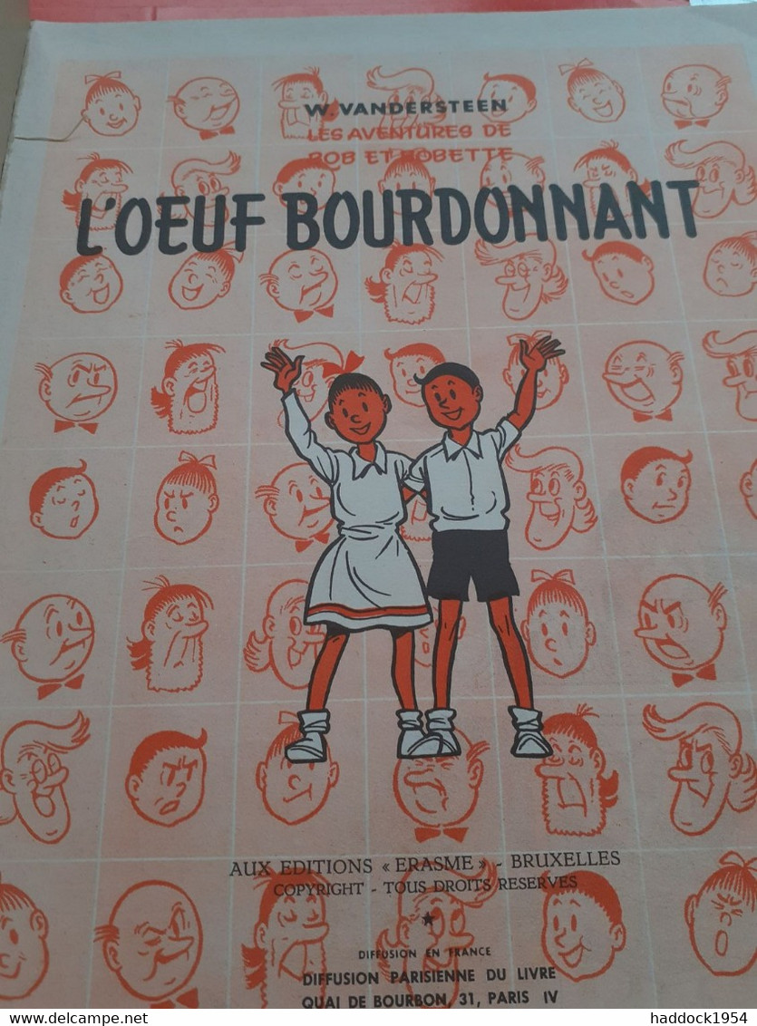 L'oeuf Bourdonnant WILLY VANDERSTEEN éditions Erasme 1964 - Bob Et Bobette