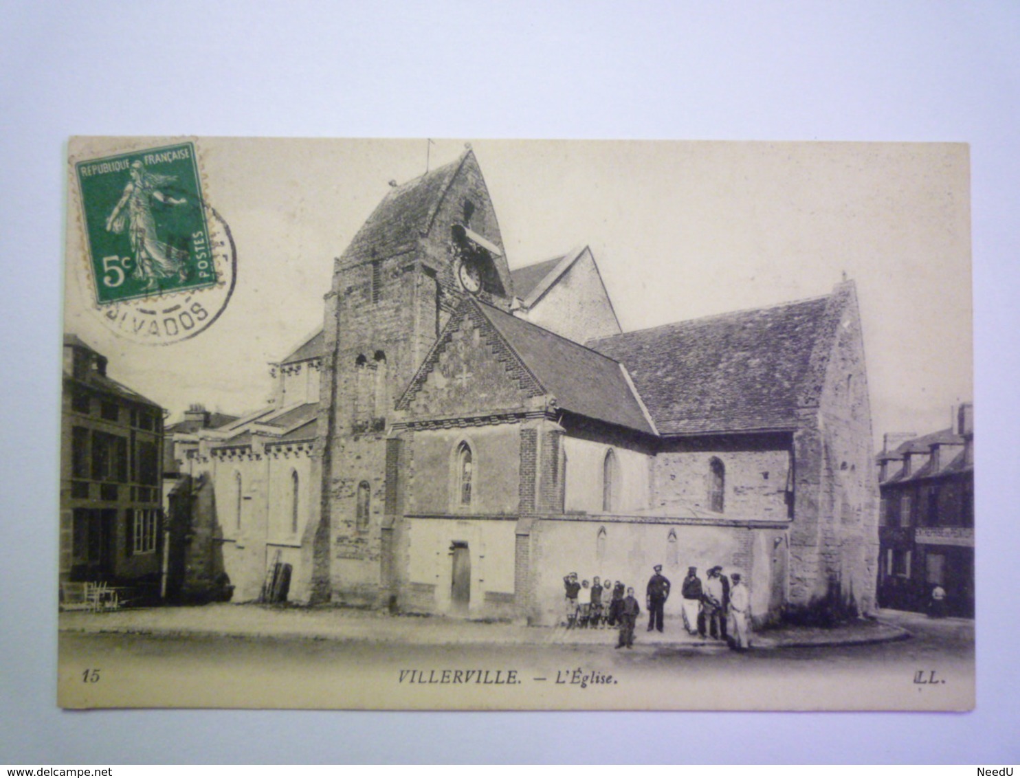 GP 2020 - 2388  VILLERVILLE  (Calvados)  :  L'Eglise   1911   XXX - Cabourg