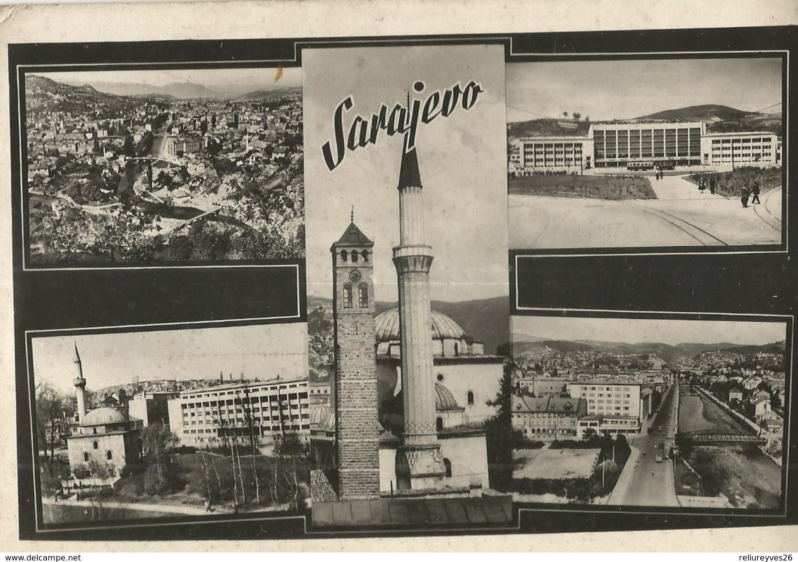 CPSM, Yougoslavie ,Sarajevo , Multi-Vues  , Ed. N.P.O.  1961 - Yougoslavie