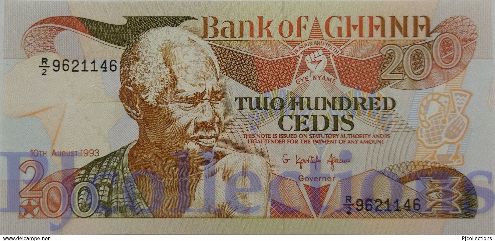 GHANA 200 CEDIS 1990 PICK 27b UNC - Ghana