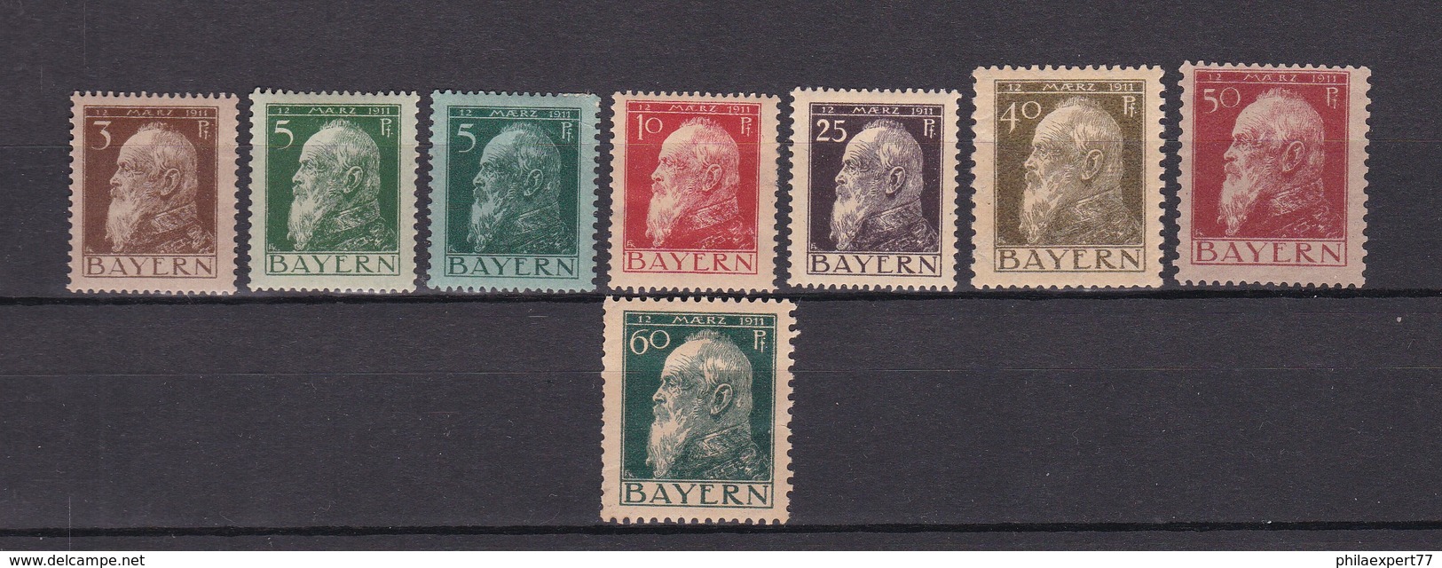 Bayern - 1911 - Michel Nr. 76/78+80+82/84 - Ungebr. - 30 Euro - Other & Unclassified