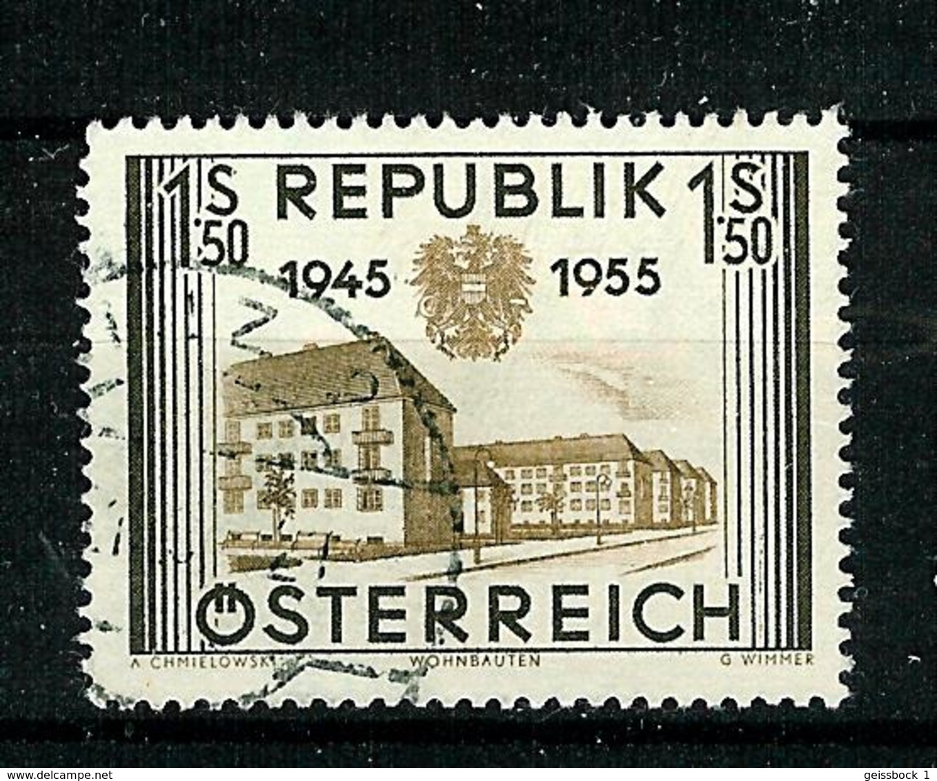 Österreich 1955: Mi.-Nr. 1015: 10 Jahre Republik,      Gest. - Gebraucht