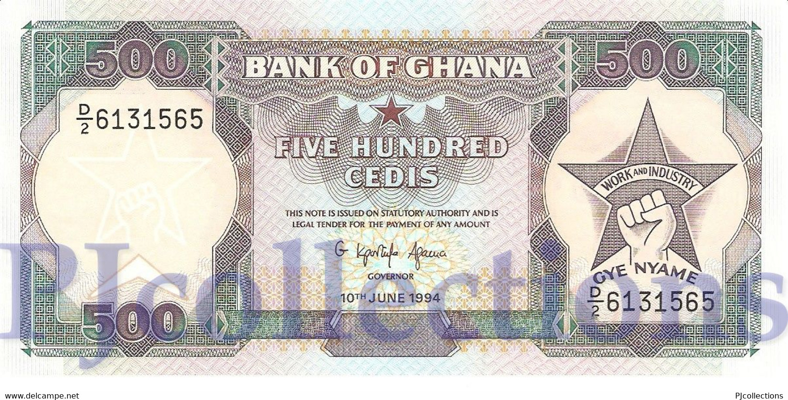 GHANA 500 CEDIS 1994 PICK 28c UNC - Ghana