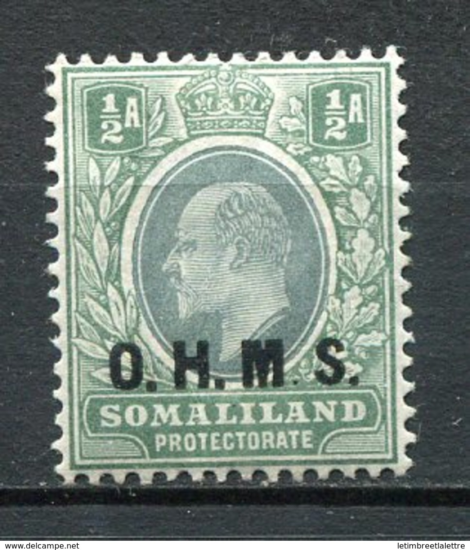 Somaliland - Service - N° 11a * - Neuf Avec Charnière  - Variété : Sans Point Après Le M - Somaliland (Protectoraat ...-1959)