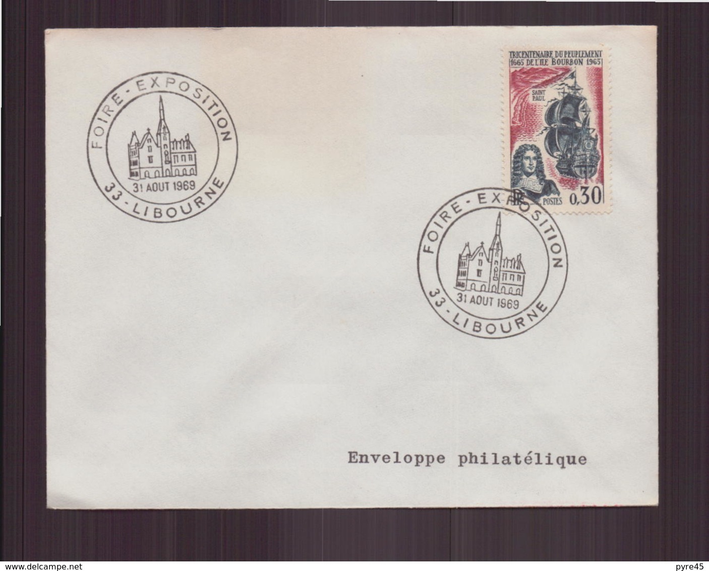 Enveloppe Avec Cachet Commémoratif " Foire-Exposition " Du 31 Août 1969 à Libourne - Cachets Commémoratifs