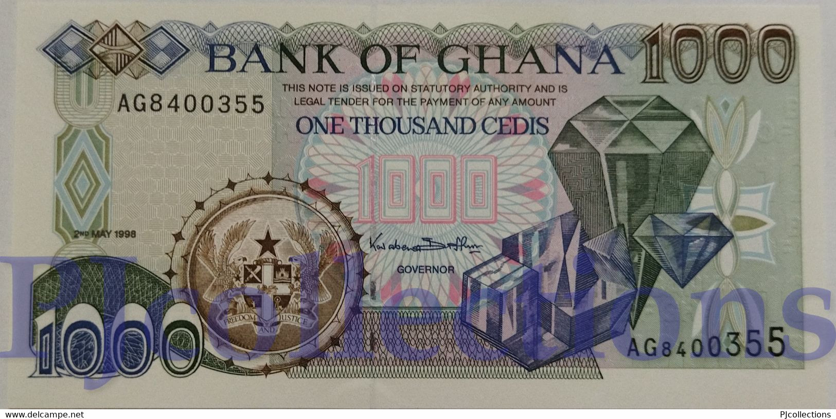 GHANA 1000 CEDIS 1998 PICK 32c UNC - Ghana