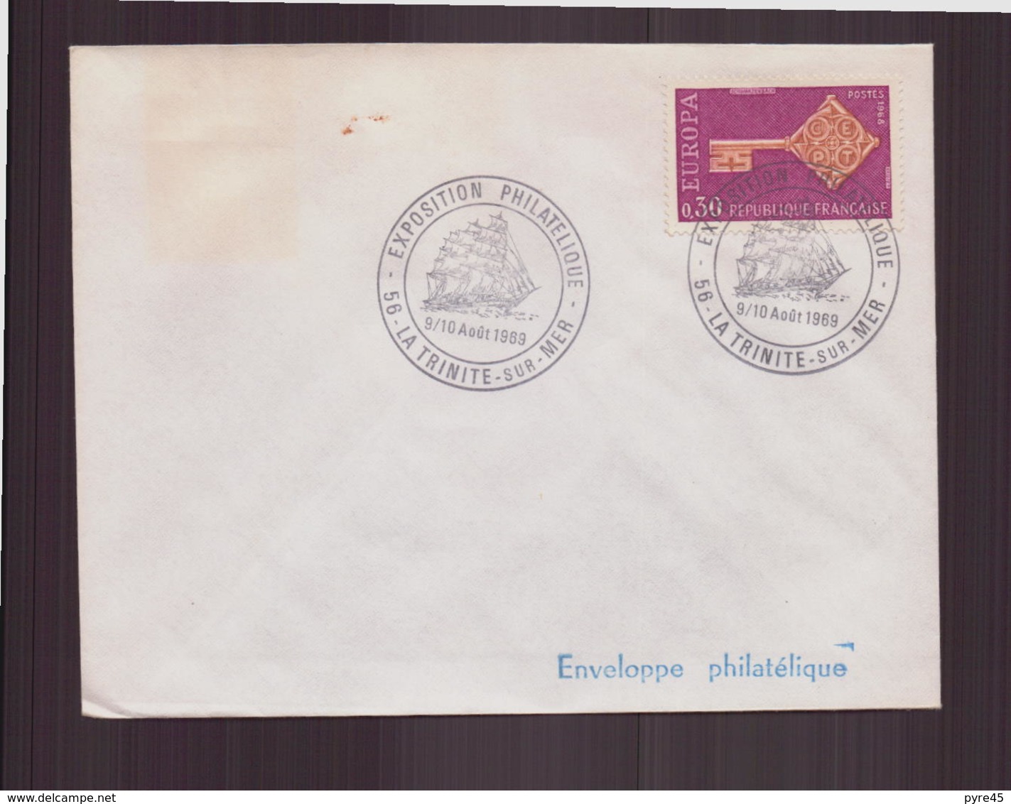 Enveloppe Avec Cachet Commémoratif " Exposition Philatélique " Du 9 Août 1969 à La Trinité-sur-mer - Cachets Commémoratifs