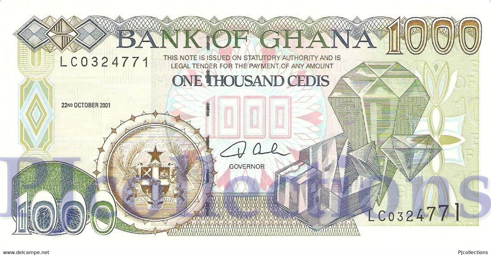 GHANA 1000 CEDIS 2001 PICK 32d UNC - Ghana