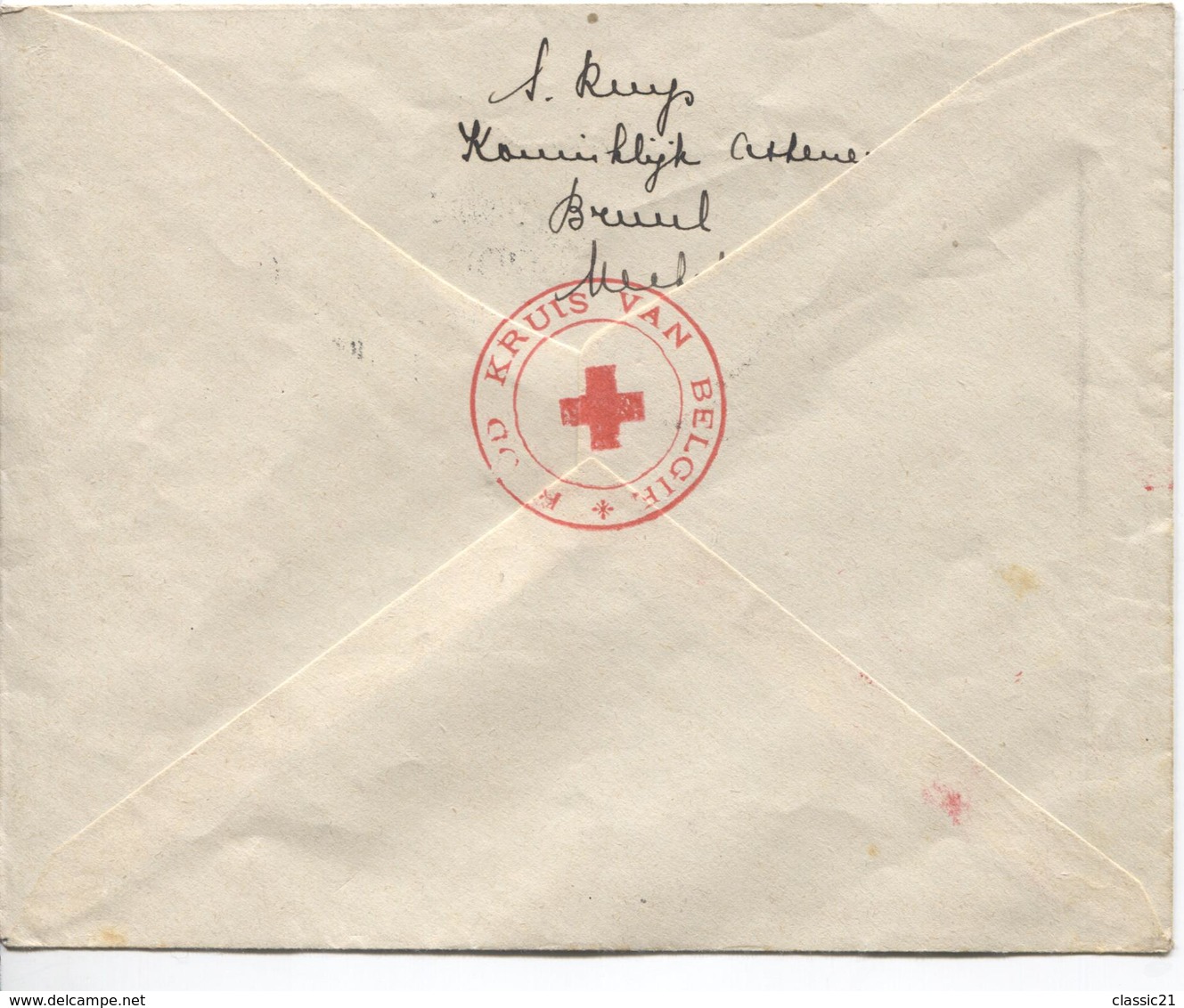 TP 480 S/L. Rood Kruis Van België C.PADVINDERS POST MECHELEN 19/6/40 > St.Andries Brugge  RARE ZELDZAAM (SCOUTS) - Guerre 40-45 (Lettres & Documents)