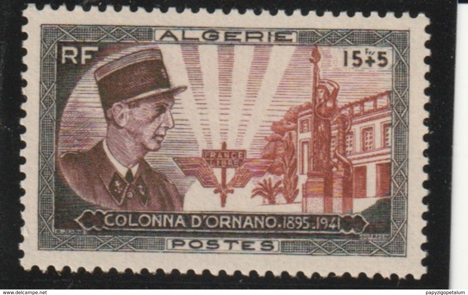 ALGERIE  10e Anniversaire De La Mort Du Colonel Colonna D'ornano  N° 286 ** - Unused Stamps