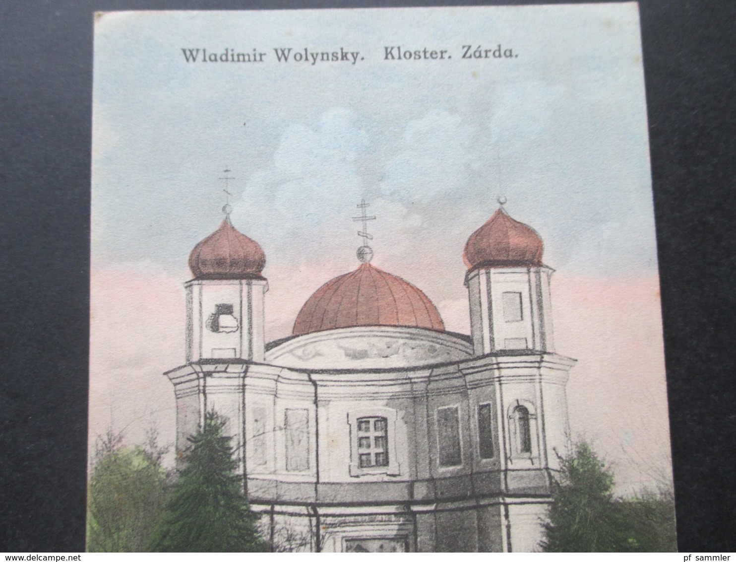 Feldpost 1.WK Ukraine Wladimir Wolynsky Kloster Und Abgebrannte Häuser 2 Ungebrauchte Karten - Ucrania