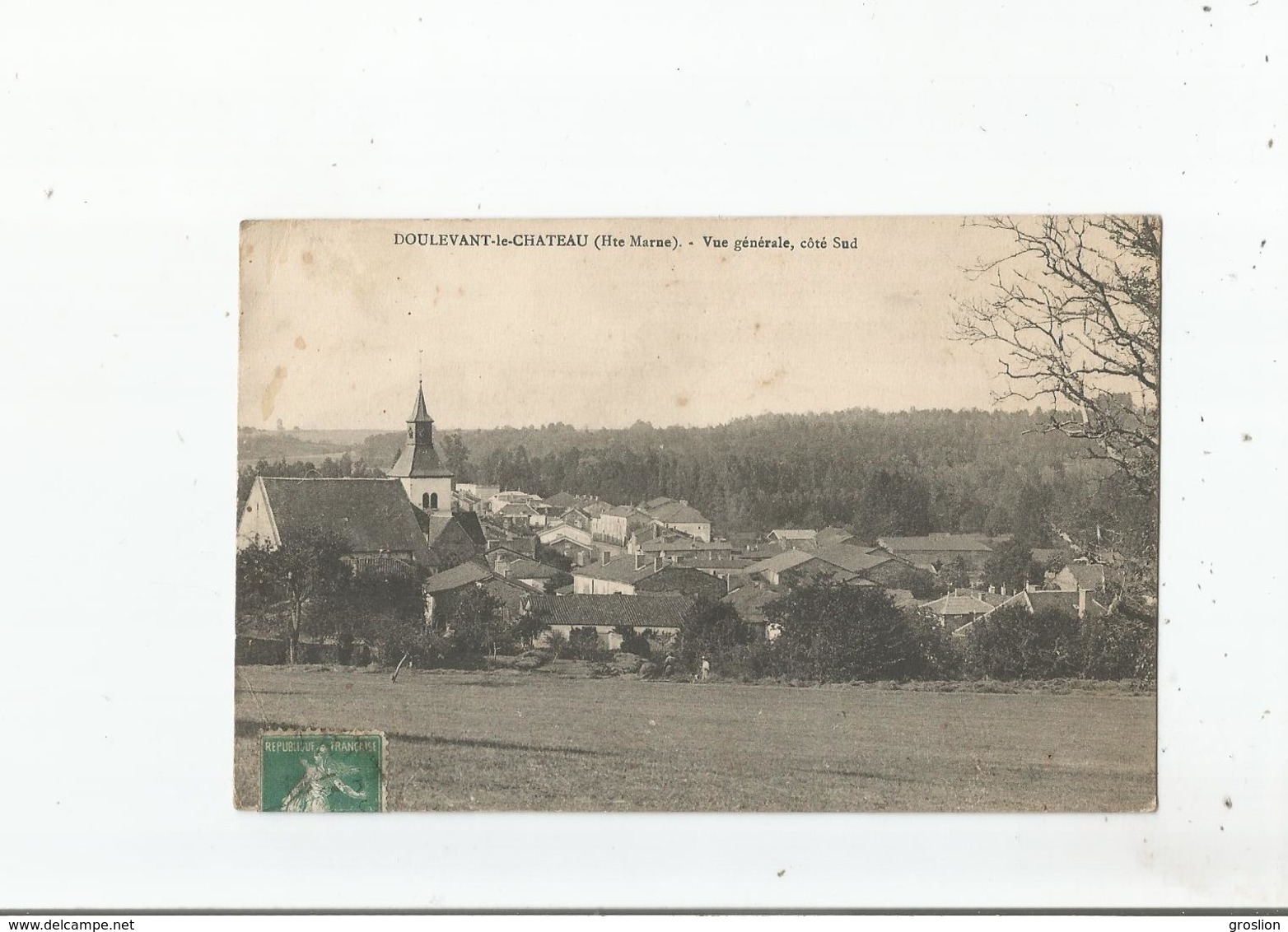 DOULEVANT LE CHATEAU (HAUTE MARNE) VUE GENERALE PANORAMIQUE COTE SUD AVEC EGLISE - Doulevant-le-Château