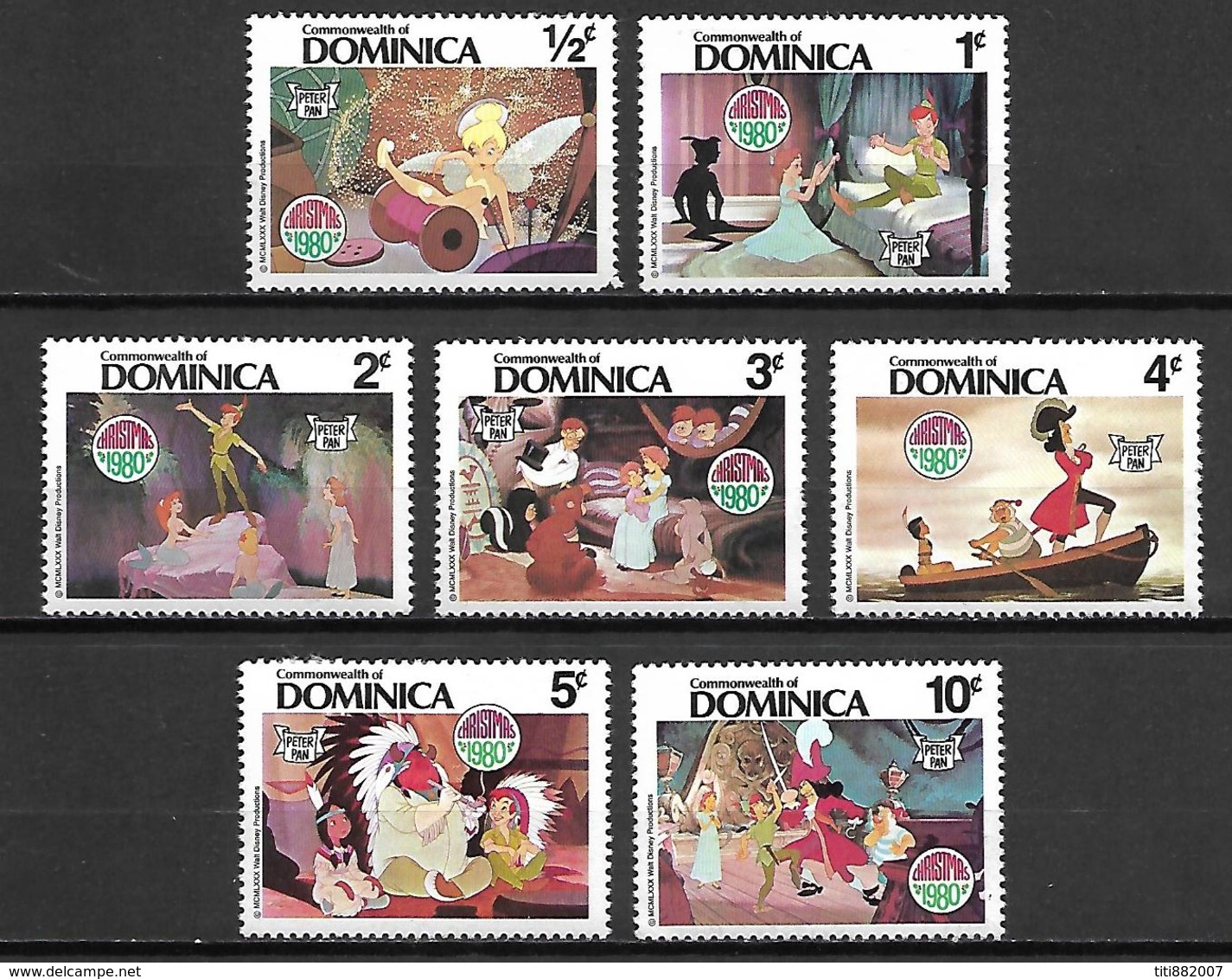 DOMINICA   -   Série  BD  -   Peter Pan. - Bandes Dessinées