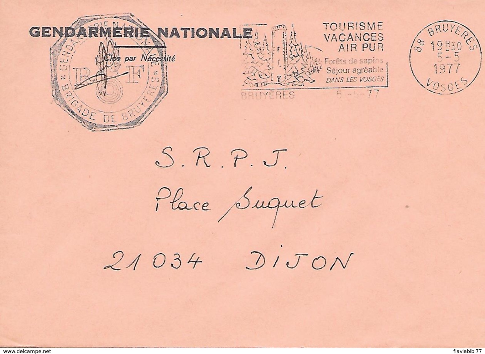 GENDARMERIE NATIONALE  - ( 88 ) Bruyeres - Mechanical Postmarks (Advertisement)