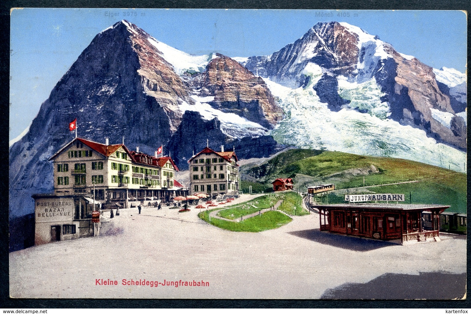 Kleine Scheidegg - Jungfraubahn, Station, Hotel Bellevue, 9.4.1935 - Other & Unclassified