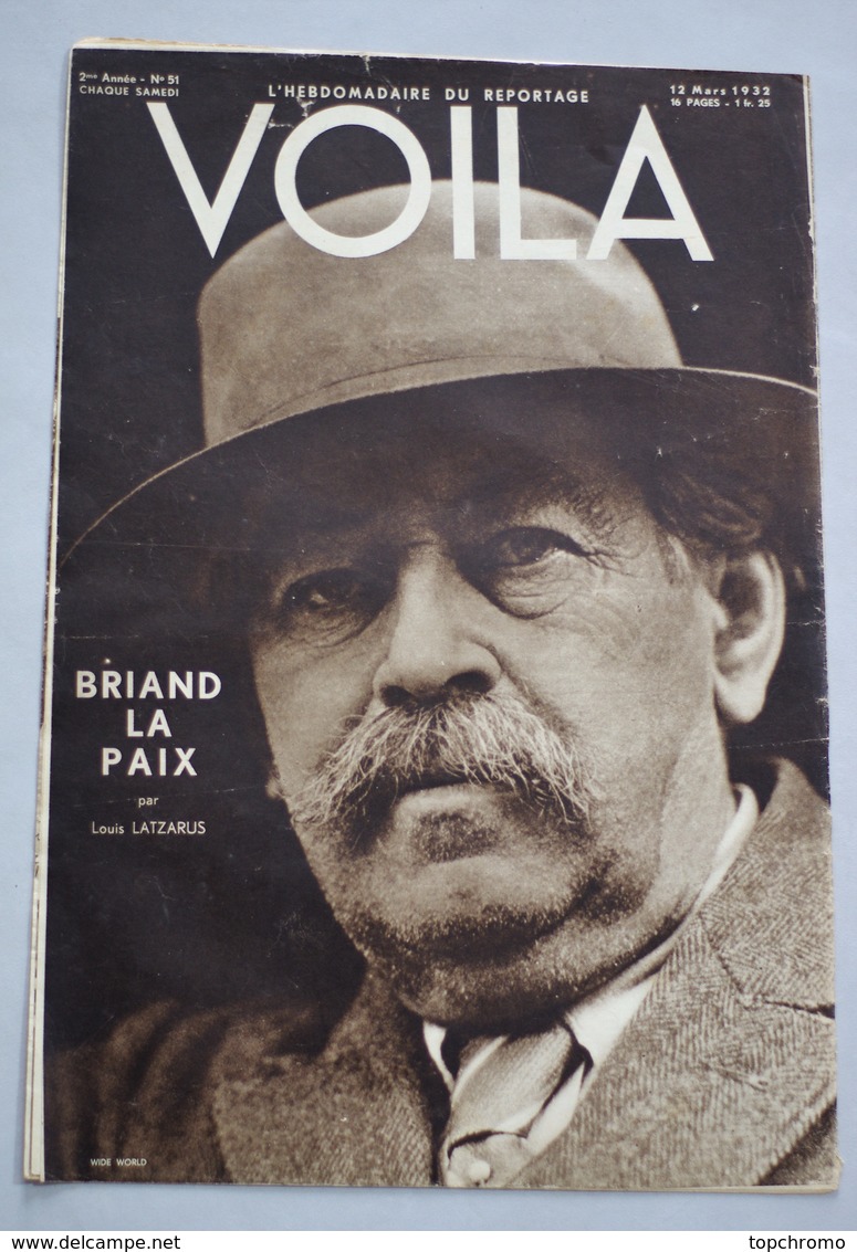 Revue VOILA 1932 N°51 A L'est Quoi De Nouveau Aux Urnes Mesdames Boxe Briand Paix Eugénisme Amoureux Transis Trebitsch - 1900 - 1949