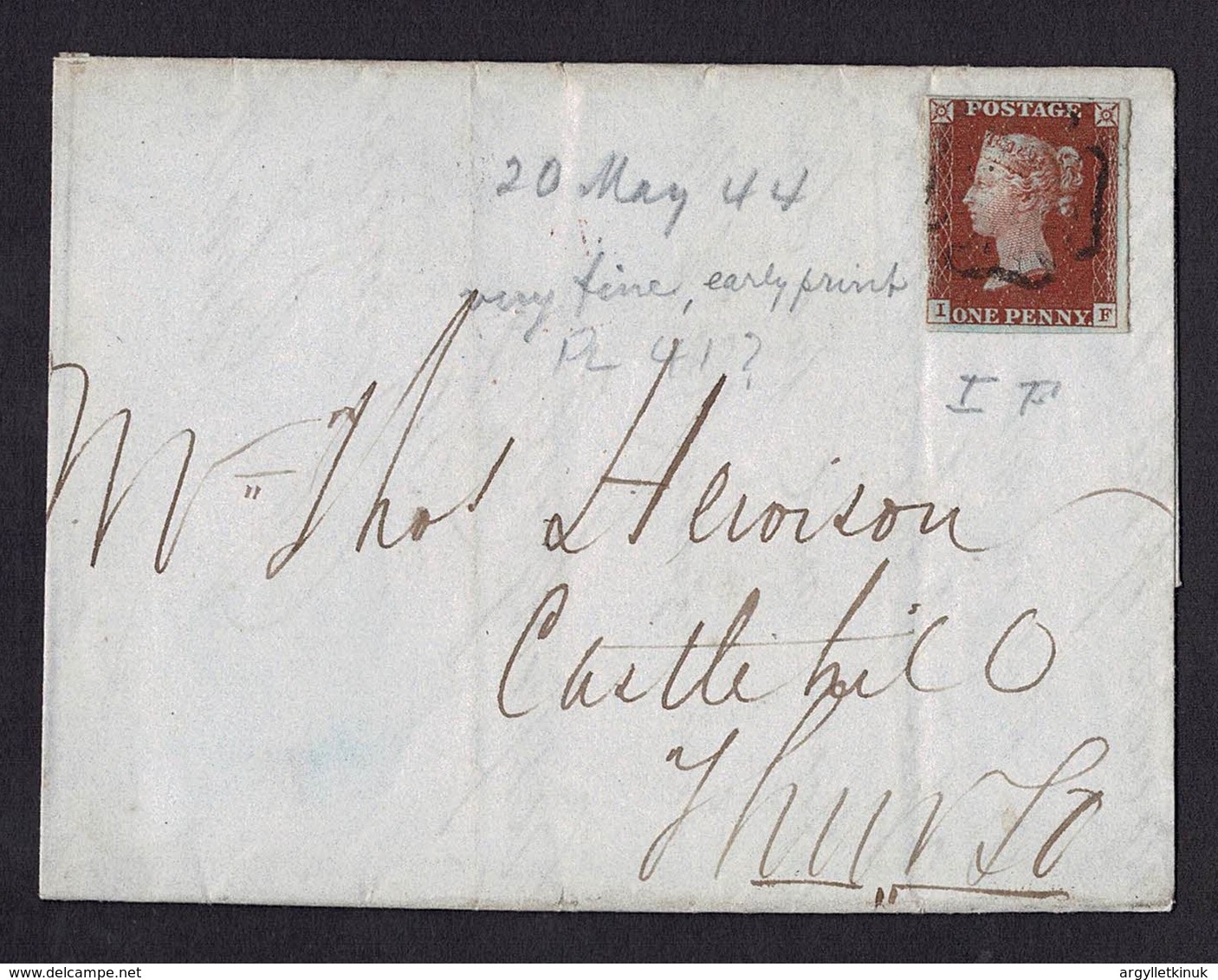 GB LEITH PENNY REDS MALTESE CROSS 1842/44 - Covers & Documents