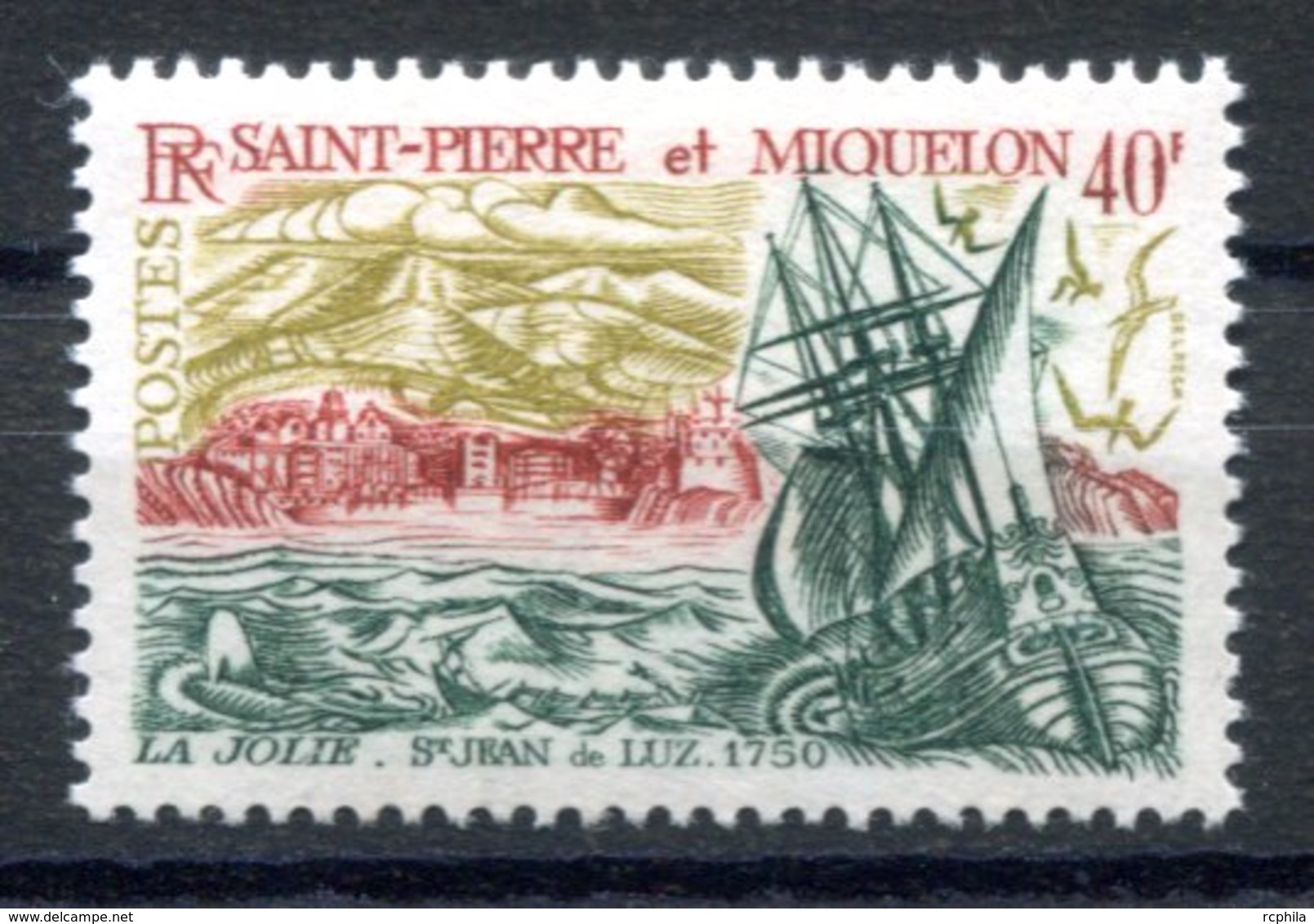 RC 16504 ST PIERRE ET MIQUELON COTE 32€ N° 396 BATEAU LA JOLIE NEUF ** TB MNH VF - Neufs