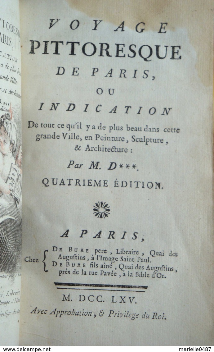 [PARIS] DEZALLIER D'ARGENVILLE -Voyage Pittoresque De Paris - 1701-1800