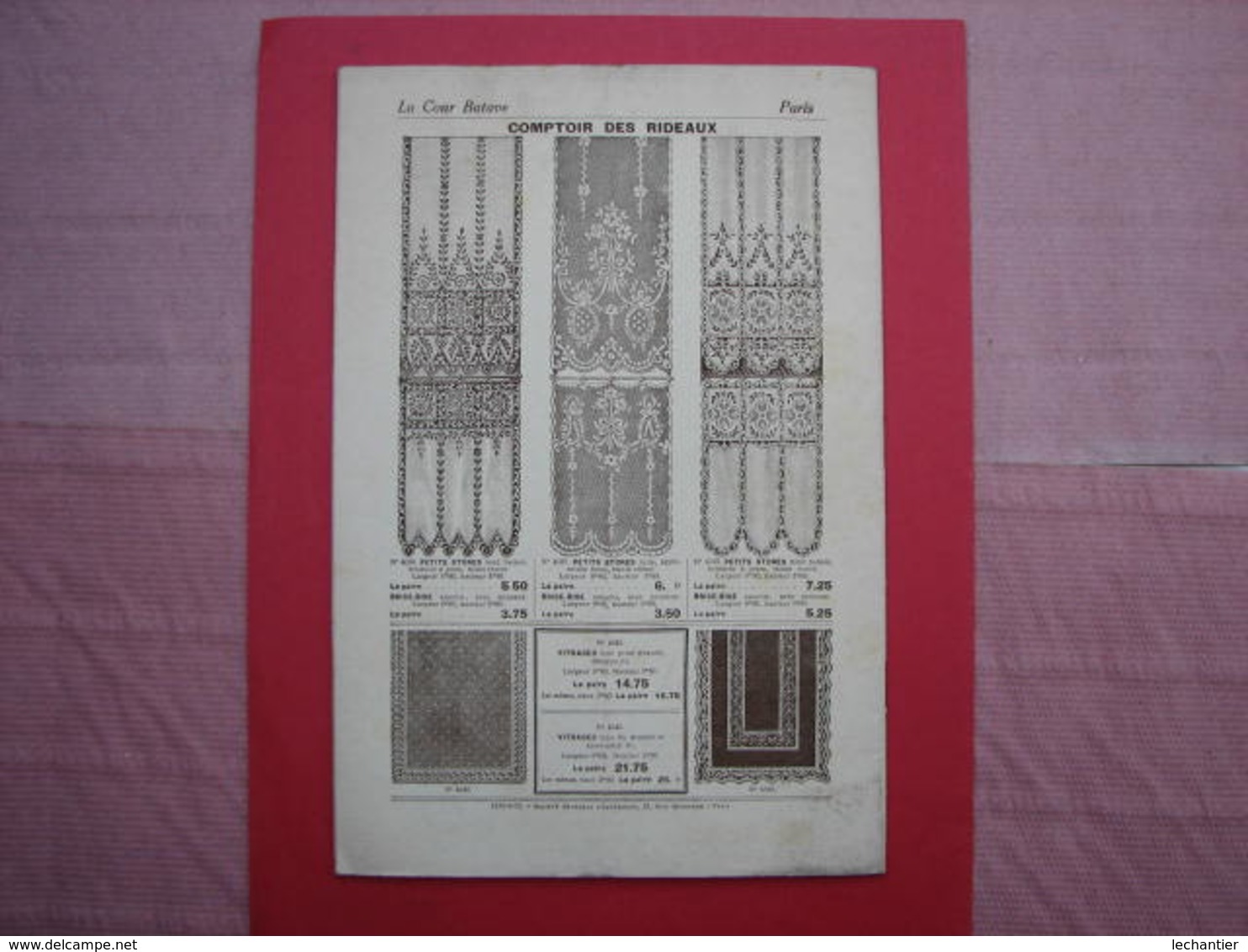 LA  COUR  BATAVE 1913  Catalogue 56 pages 18X27 Superbe Etat.