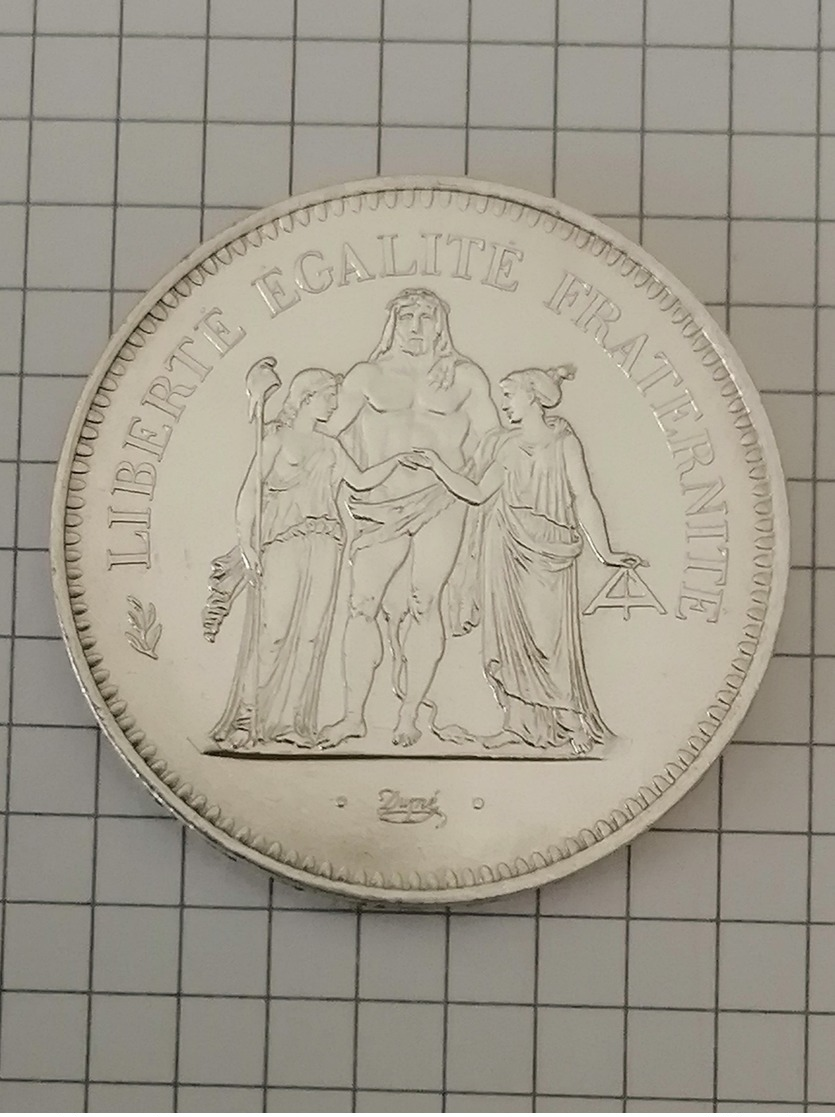 50 Francs 1977 - HERCULE - DUPRÉ - En Argent - Altri & Non Classificati