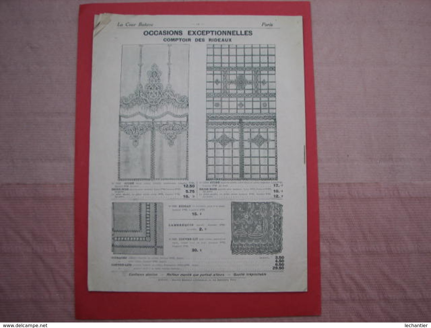 LA  COUR  BATAVE  2 Catalogues  Hiver 1927/28 et occasions exceptionnelles 1911