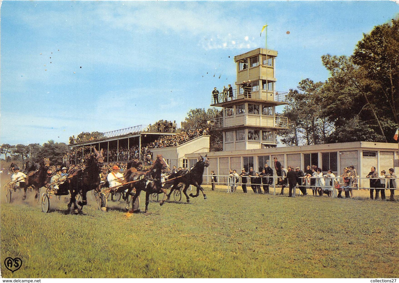 49-DURTAL- L'HIPPODROME DE LA CARRIERE PASSAGE DE TROT ATTELE DEVANT LES TRIBUNES - Durtal