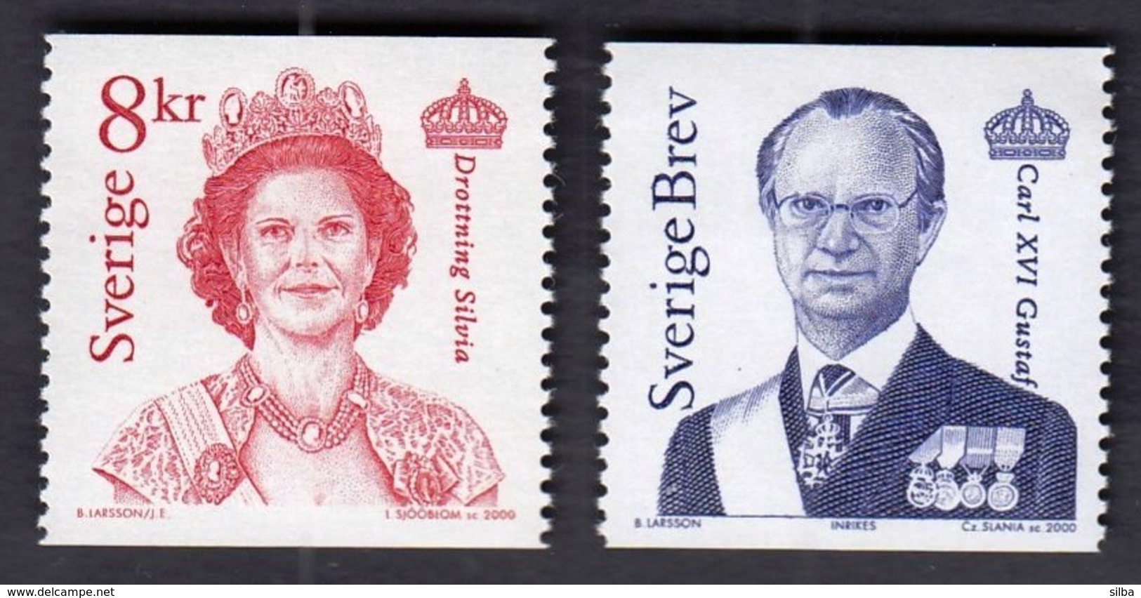 Sweden 2000 / King Carl XVI Gustaf And Queen Silvia, Royal / MNH / Mi 2192-2193 - Ongebruikt