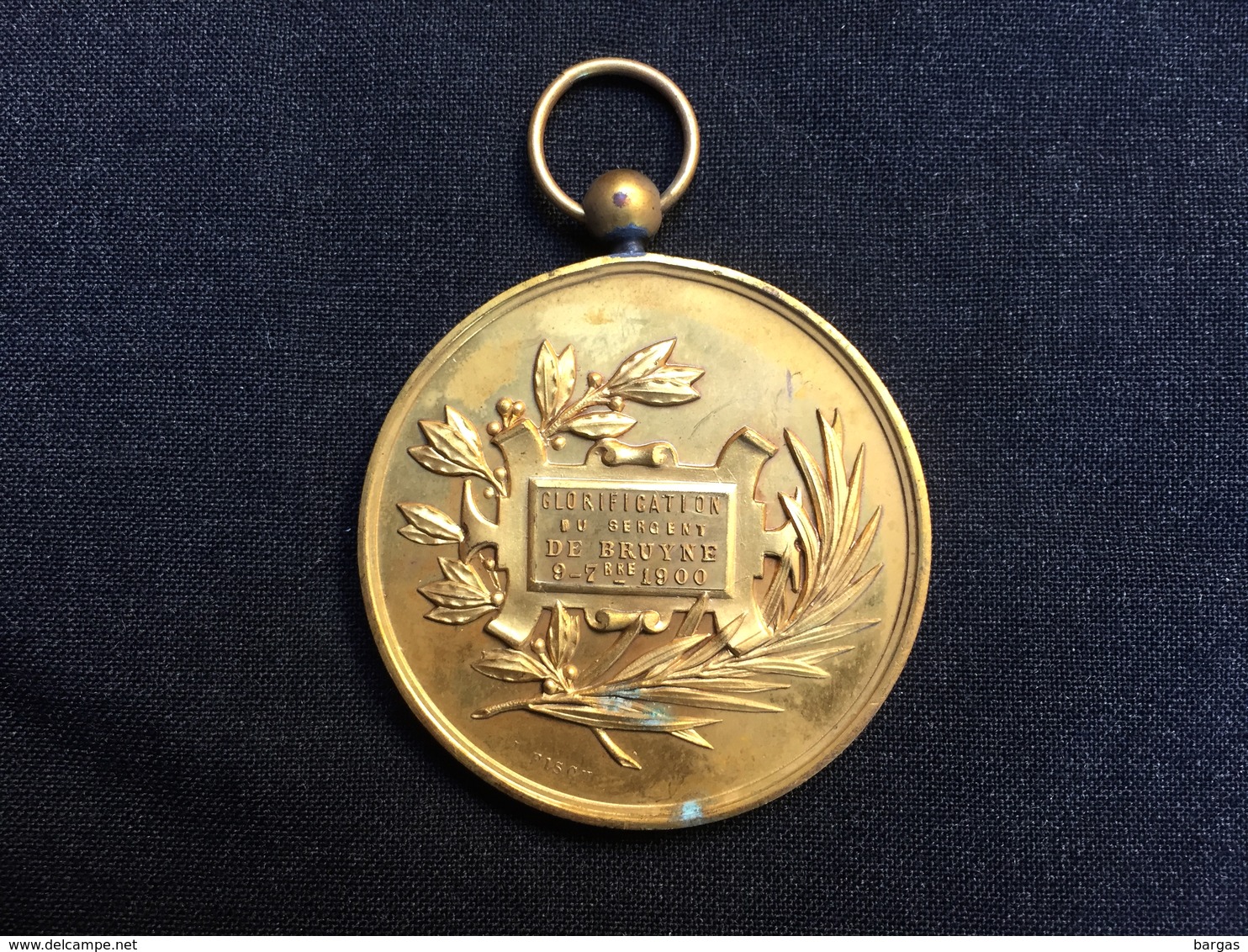 Belle Médaille Militaire Congo Force Publique Blankenberge Blankenberghe 1900 Sergent De Bruyne - Altri & Non Classificati