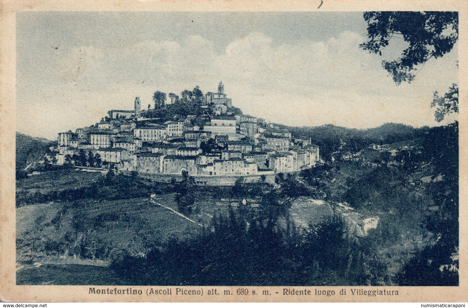 MONTEFORTINO (AP)  RIDENTE LUOGO DI VILLEGGIATURA Viaggiata 1948 C.2113 - Ascoli Piceno