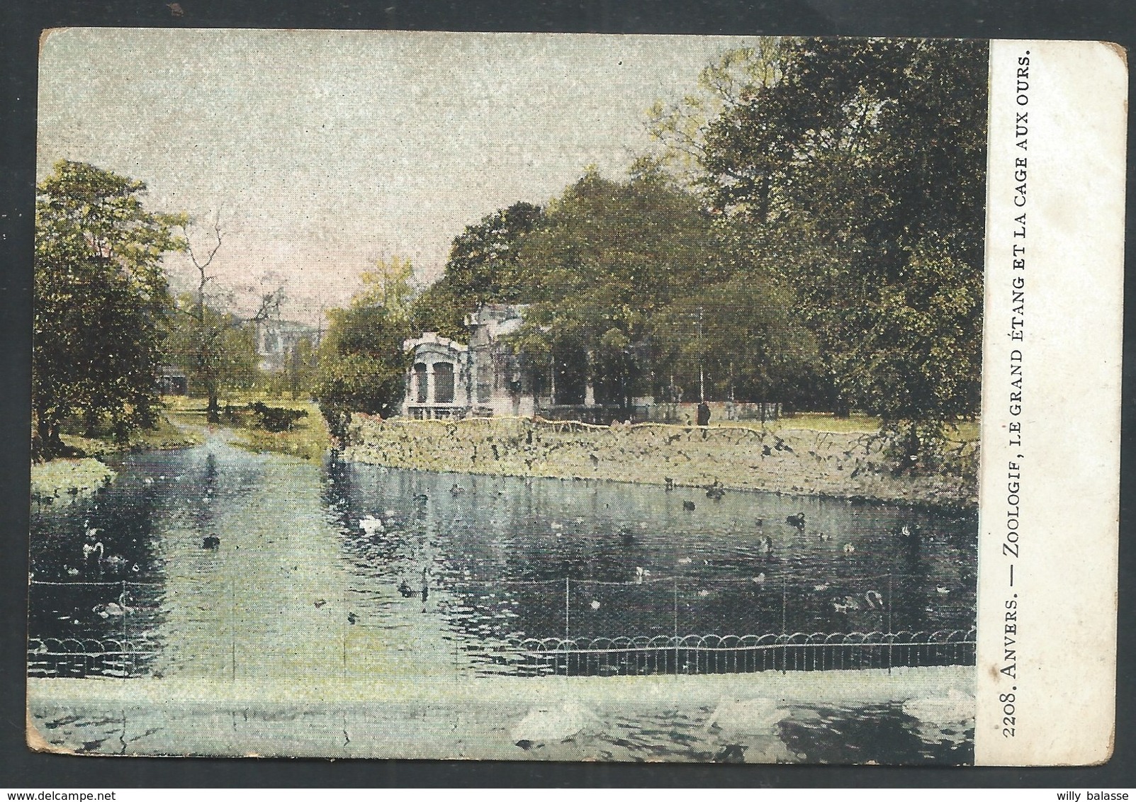 +++ CPA - ANTWERPEN - ANVERS - Zoo - Zoologie - Le Grand étang Et La Cage Aux Ours  // - Antwerpen