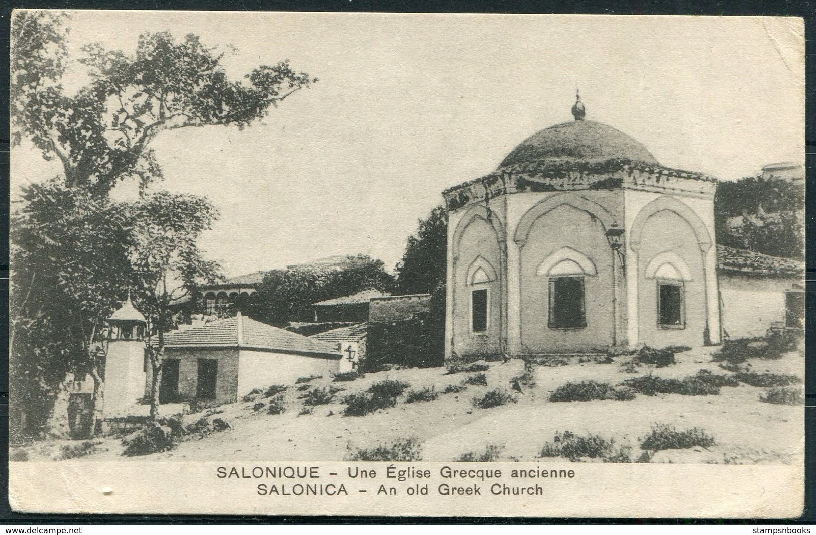 1918 Salonica Church Postcard, General Hospital 29 Censor, O.A.S. Army Post Office S.X.5 - Haywards Heath, Sussex. - Storia Postale