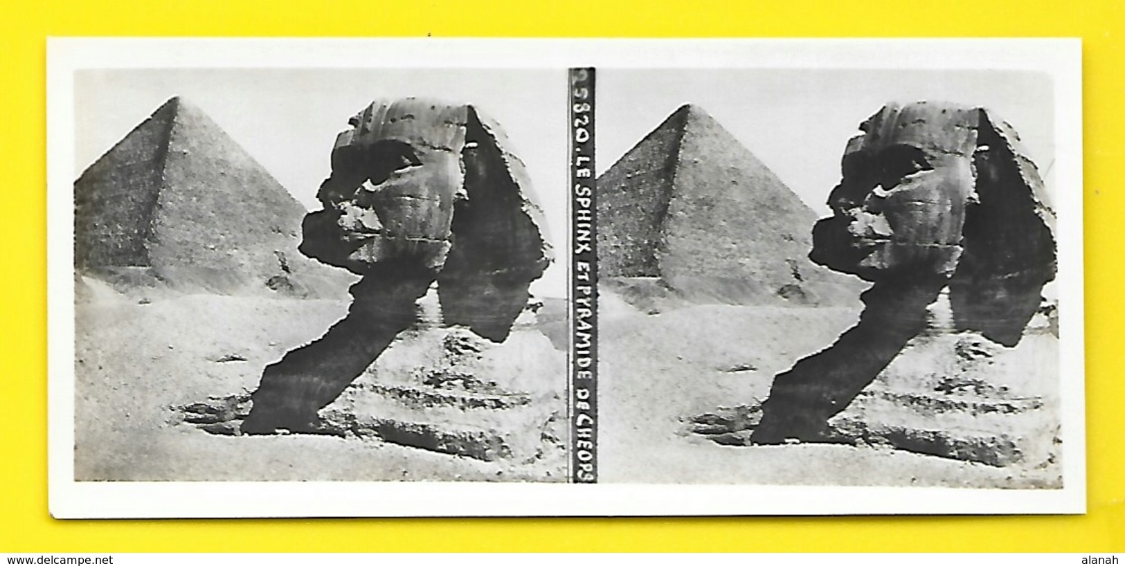 Vues Stéréos Le Sphinx Et Pyramide De Chéops Egypte - Stereoscopic