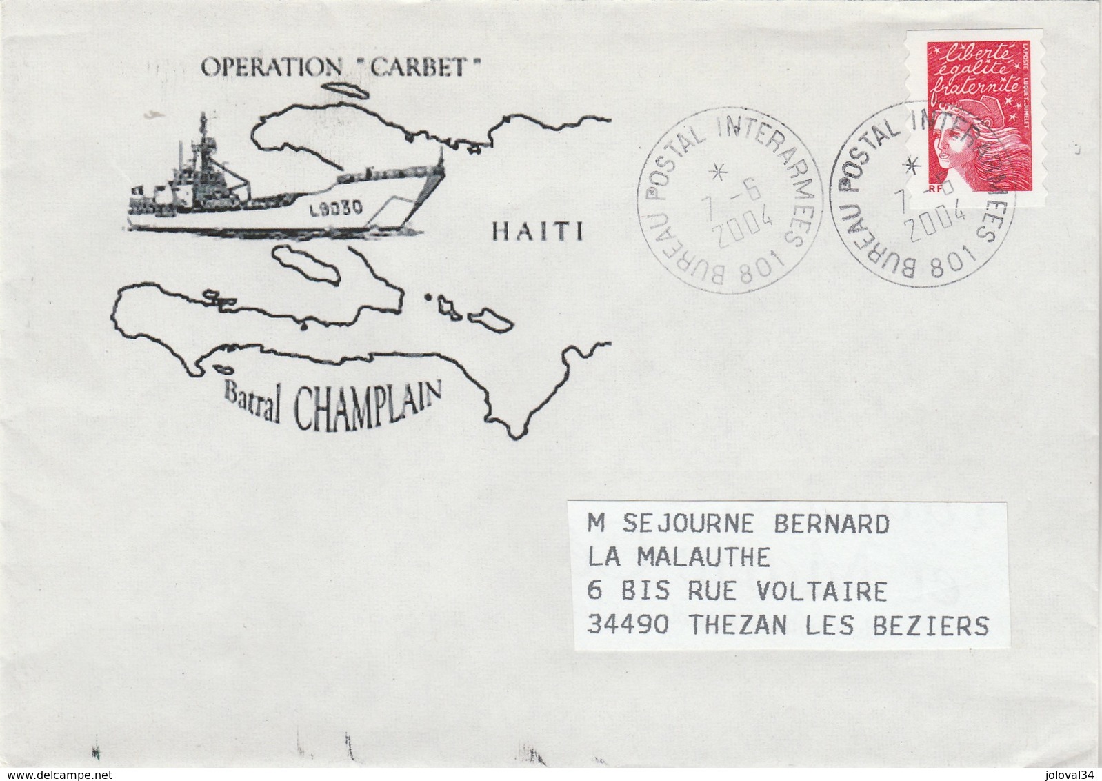 Batral CHAMPLAIN Opération Carbet Haïti 7/6/2004 - Poste Navale