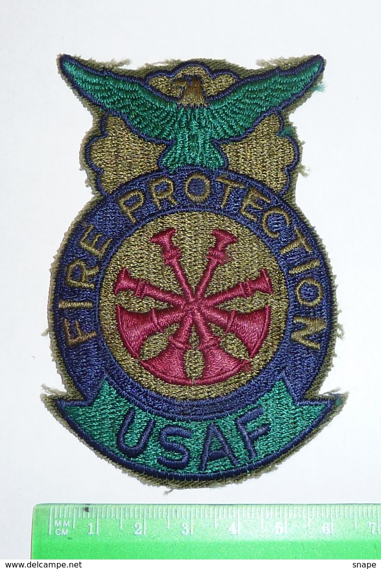 U.S. Air Force Fire Protection Uniform Patch - Subdued Patch - Distintivo Oscurato Aeronautica USA - USAF (183) - Scudetti In Tela