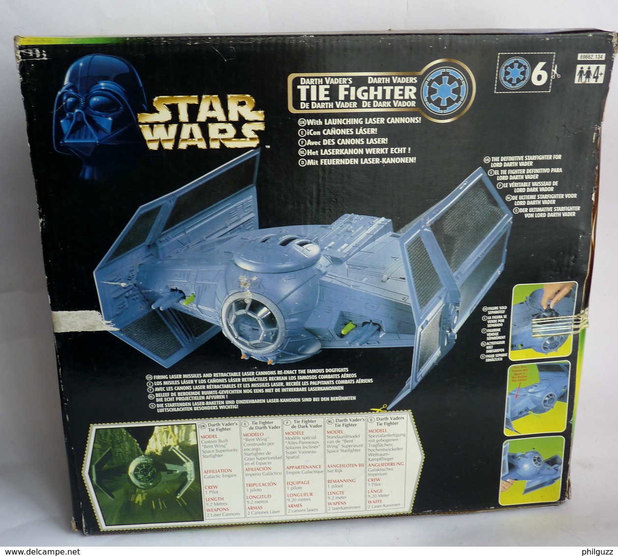 BOITE FIGURINE STAR WARS LA GUERRE DES ETOILES BOITE STAR WARS Vaisseau TIE FIGHTER De DARK VADOR UTILISE ET INCOMPLET - Poder De La Fuerza