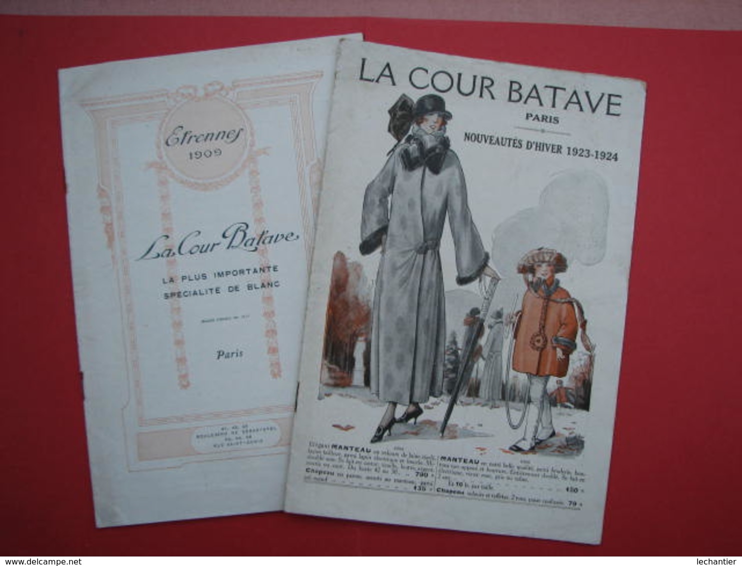 LA  COUR  BATAVE  2 Catalogues  Etrennes 1909 Et Nouveautés D'Hiver 1923/24  T.B.E. - 1900-1940