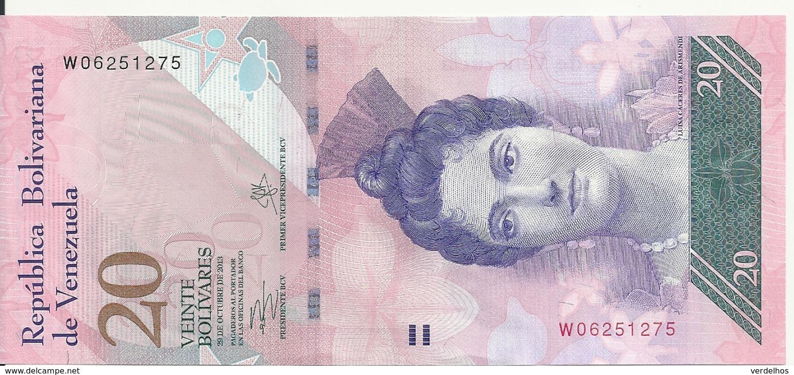 VENEZUELA 20 BOLIVARES 2013 UNC P 91 F - Venezuela