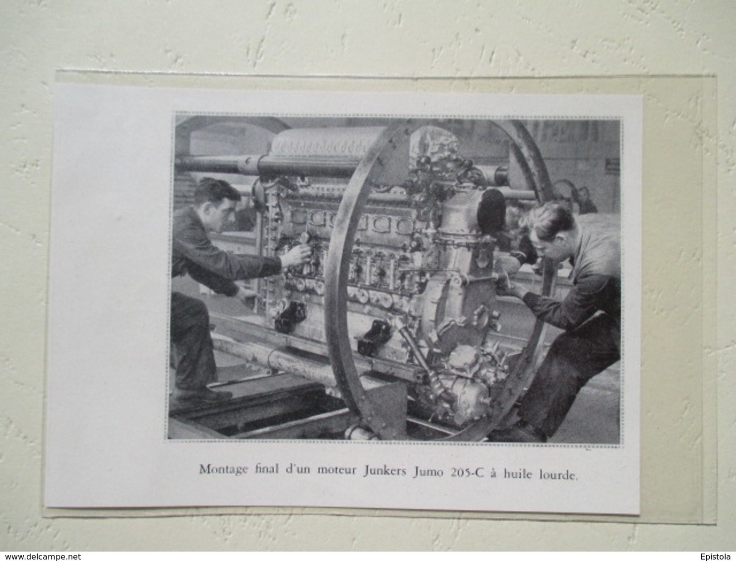 Allemagne - Montage Moteur Junkers Pour Hydravion à Huile Lourde -  Coupure De Presse De 1936 - GPS/Avionique