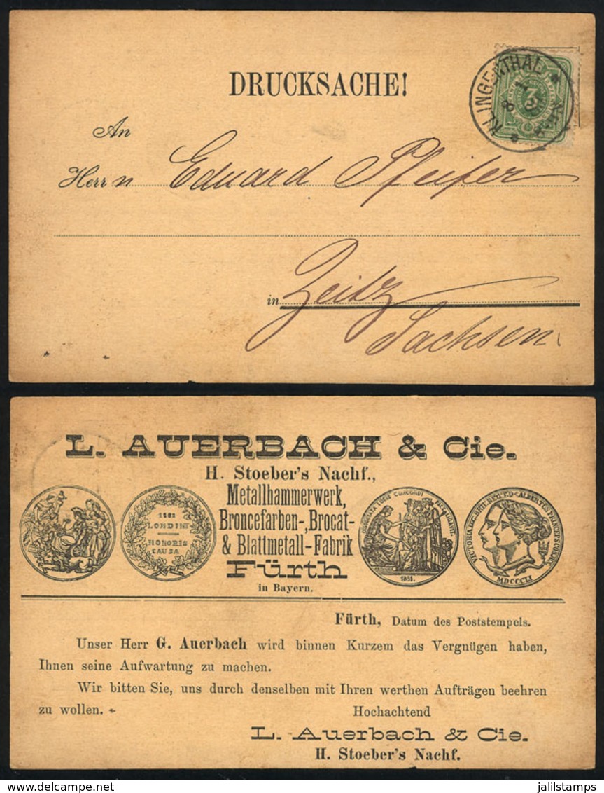 GERMANY: Advertising Card Of A Factory (metals), Franked With 3Pg. And Used In Klingenthal, Fine Quality! - Other & Unclassified