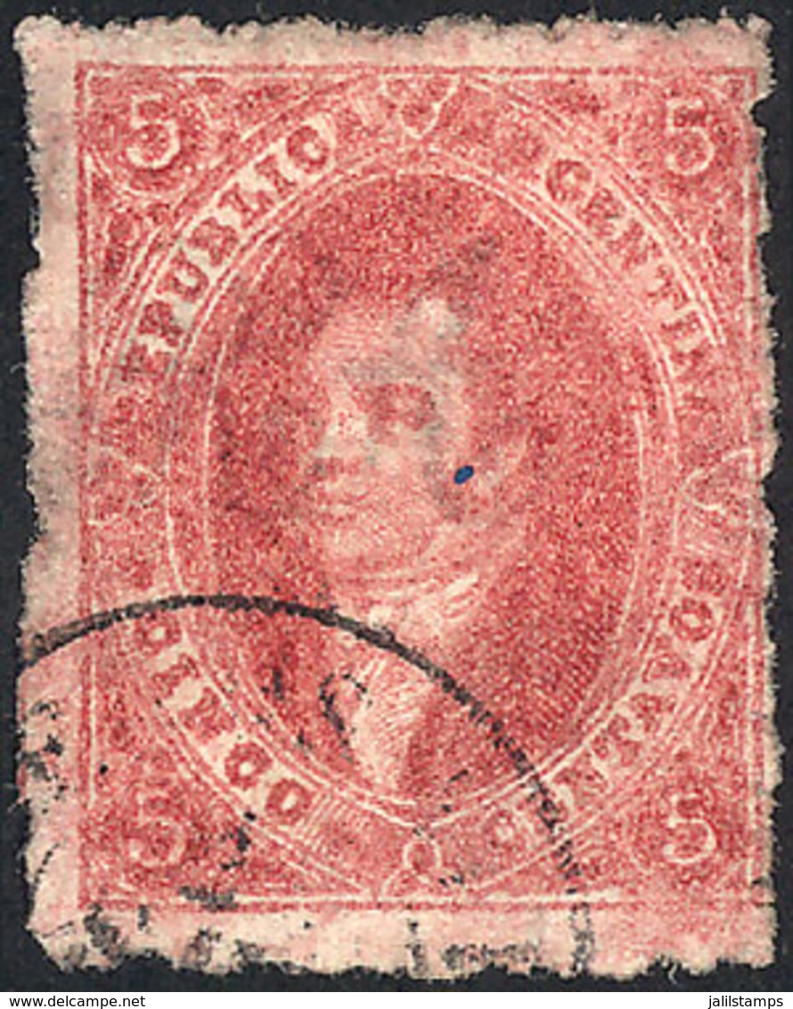 ARGENTINA: GJ.25, 4th Printing, With Variety "blurred Frame Line At Bottom Right", Excellent Quality! - Unused Stamps