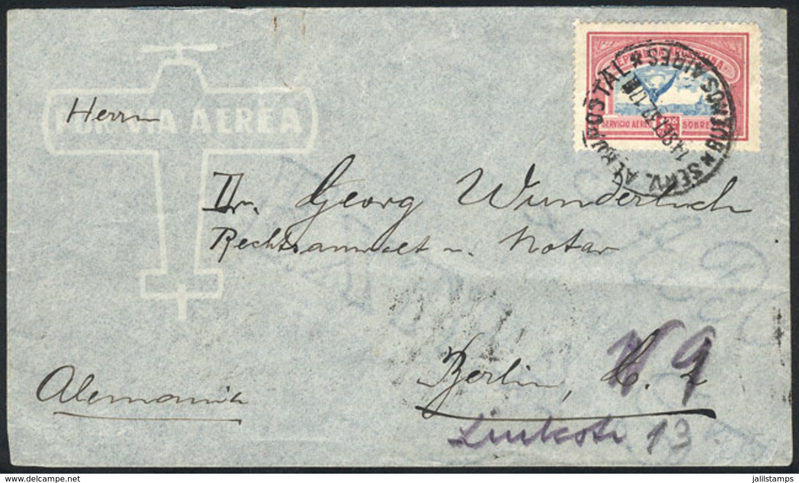 ARGENTINA: Cover Sent Via ZEPPELIN From Buenos Aires To Berlin On 11/SE/1932, VF Quality. - Other & Unclassified